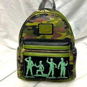 Loungefly Disney Pixar Toy Story Army Men Sequin Mini Backpack